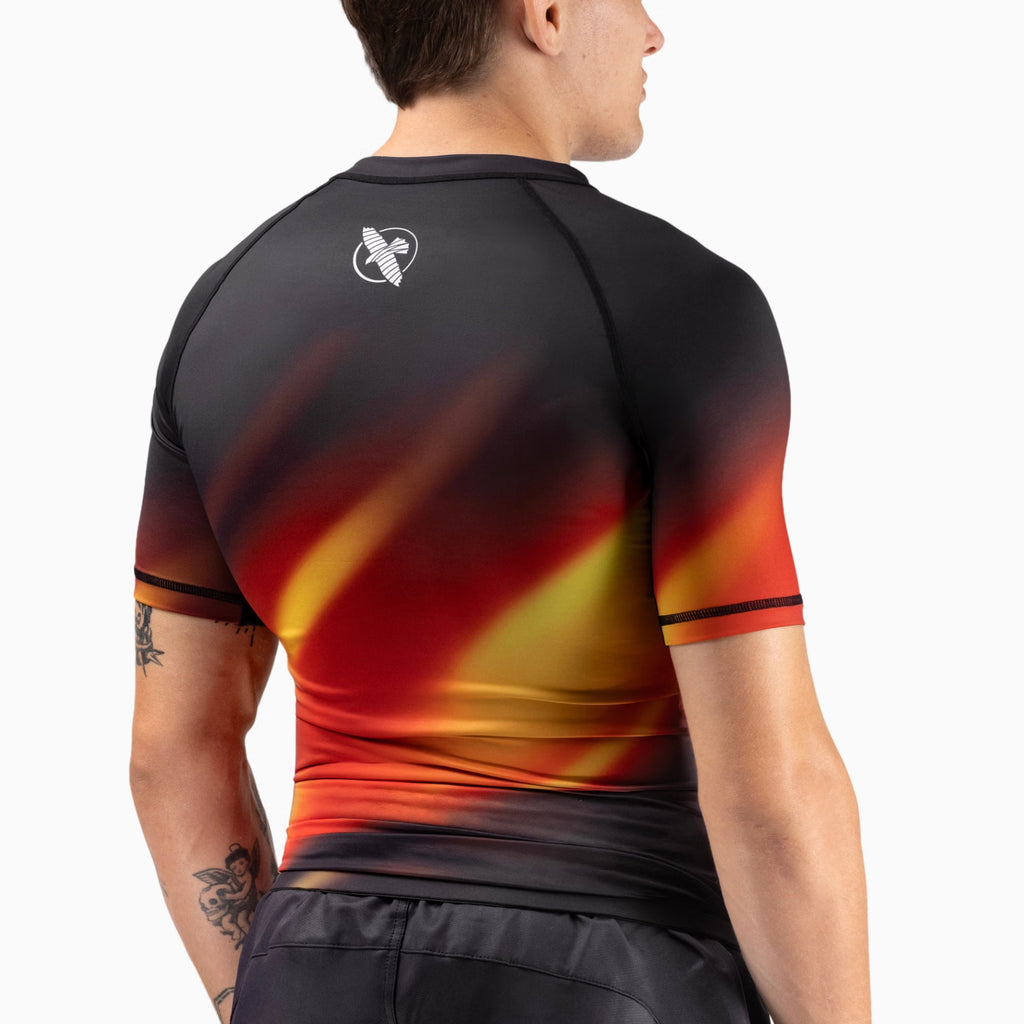 Hayabusa Men´s Apex Nova Short Sleeve Rash Guard - Sunburst Orange